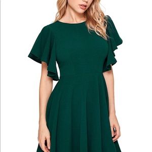 Dark Green Flare Amazon Dress